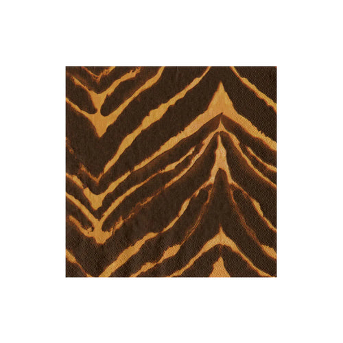 Go Wild Brown Cocktail Napkins, 20 Count - Caspari