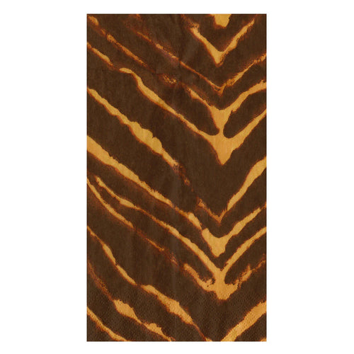 Go Wild Brown Guest Napkins, 15 Count - Caspari