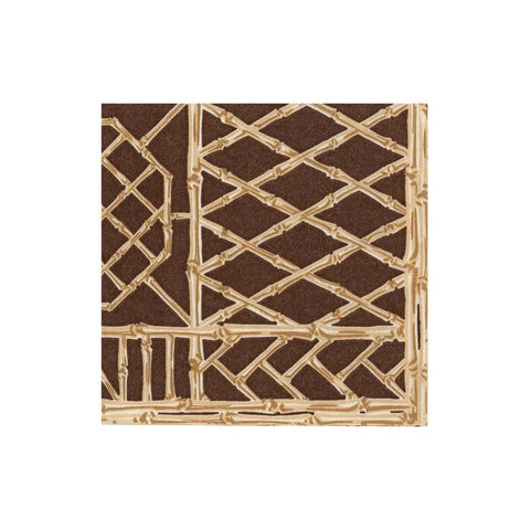 Bamboo Screen in Chestnut Paper Linen Napkins