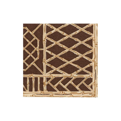 Bamboo Screen in Chestnut Paper Linen Napkins