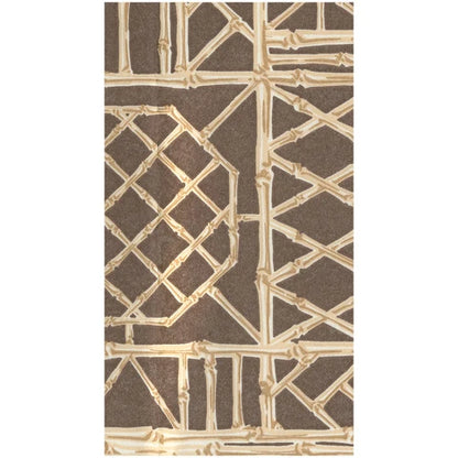 Bamboo Screen in Chestnut Paper Linen Napkins