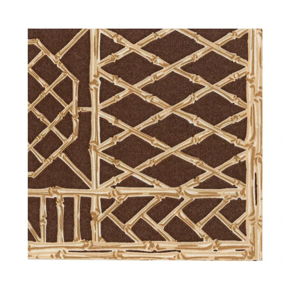 Bamboo Screen in Chestnut Paper Linen Napkins