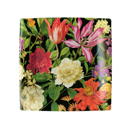 Dutch Floral Black Square Plates