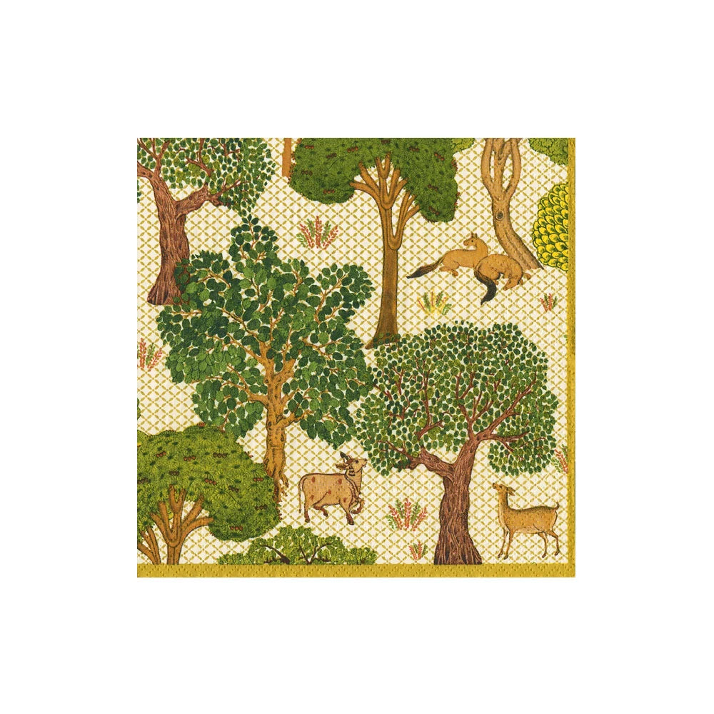 Arcadian Forest Paper Linen Napkins