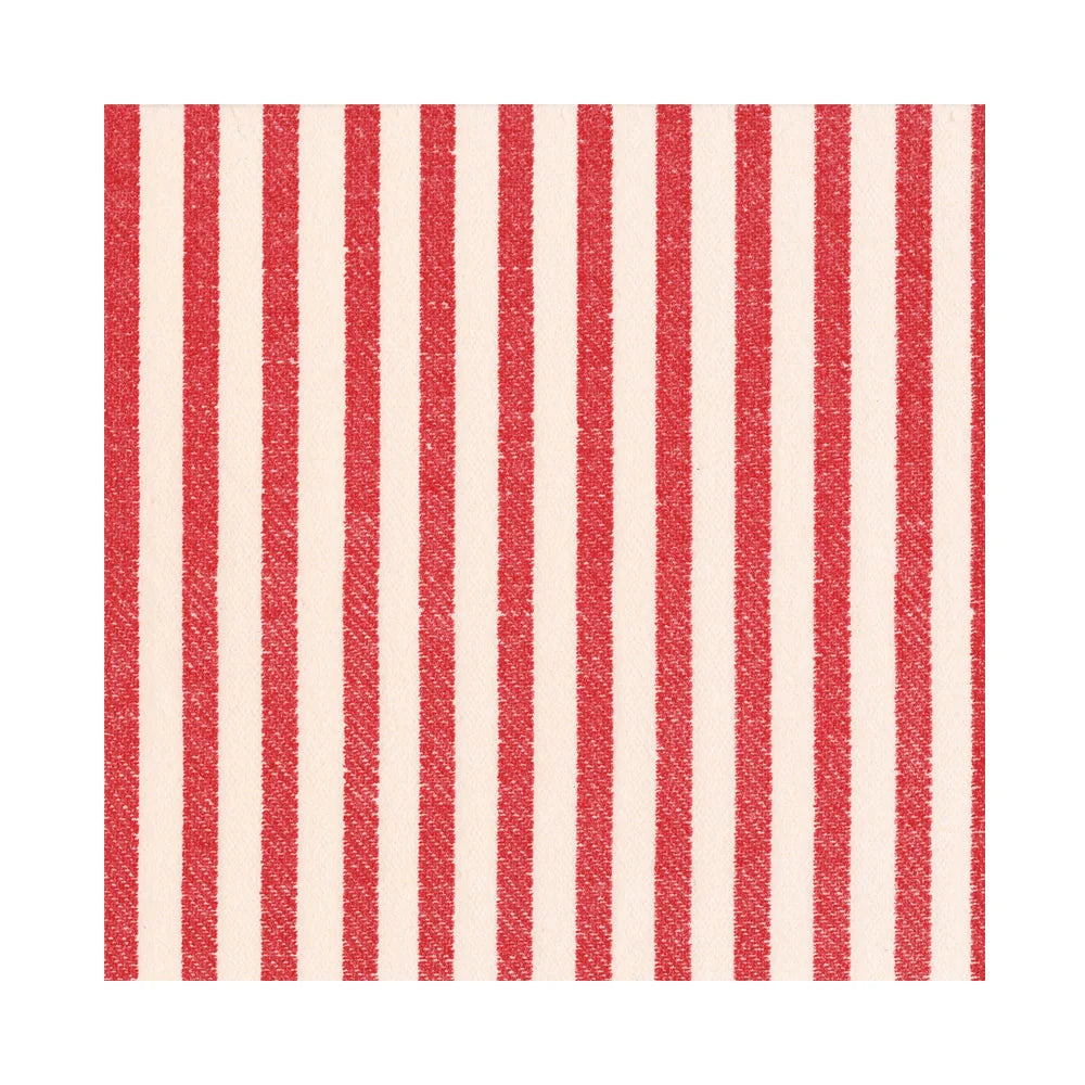 Red Melograno Stripe Paper Linen Napkins