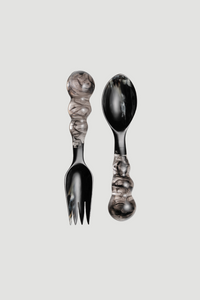 Lily Juliet Mardi Gras Servers Charcoal