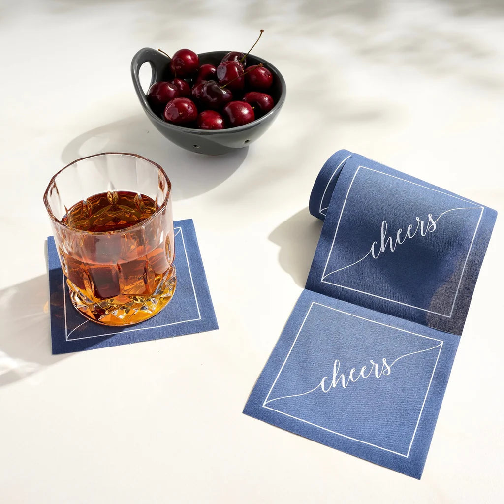 Mystic Blue Cocktail Napkin Roll