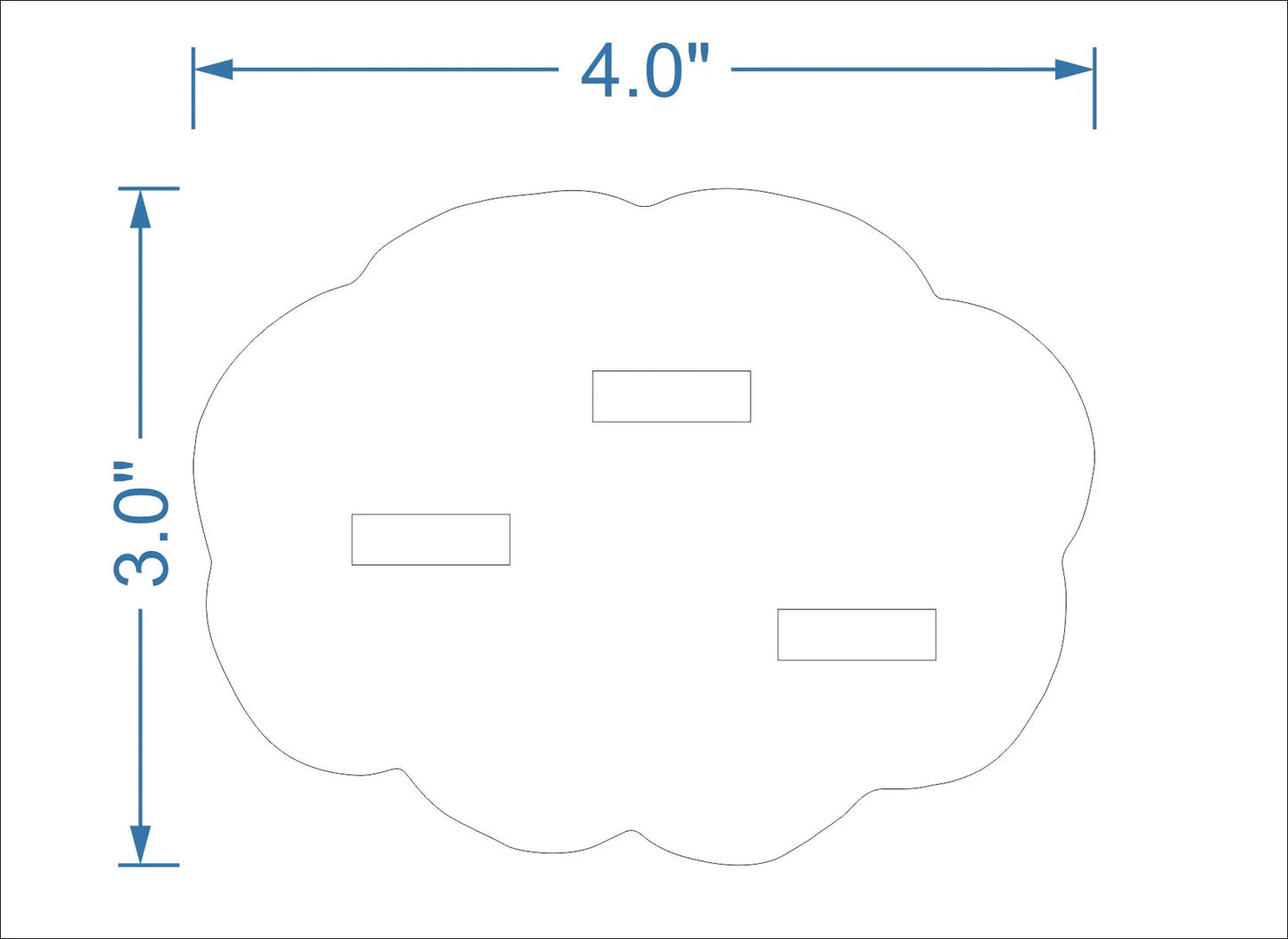 Large Triple Flower Stand Clear