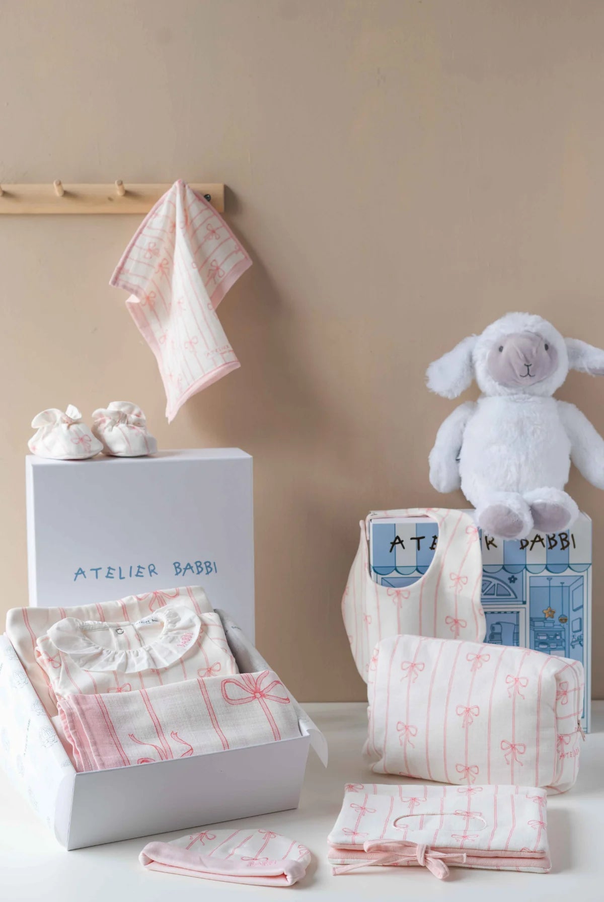9 Piece Newborn Set,  Ribbon | Atelier Babbi