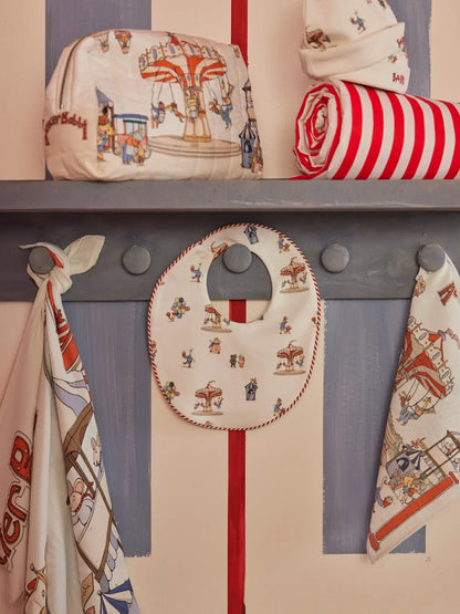 Newborn Bib & Hat Set in Funfair | Atelier Babbi