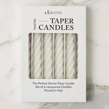 Lacquered Twisted Tapers, Set of 6