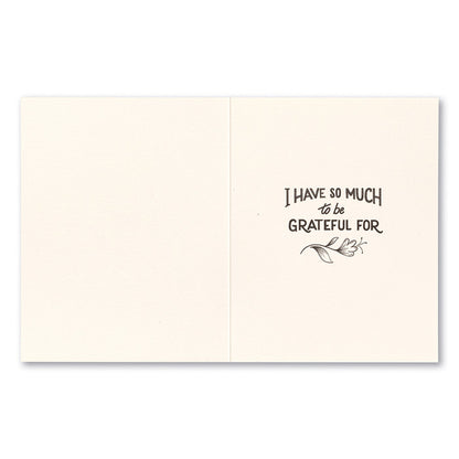 "Because of you..." Thank You Card