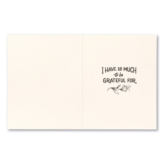 "Because of you..." Thank You Card