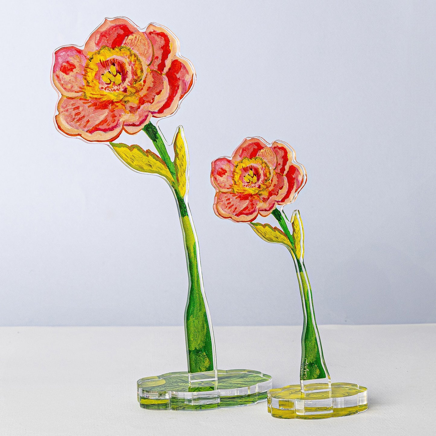 Sweet Pink Peony Small Acrylic Flower