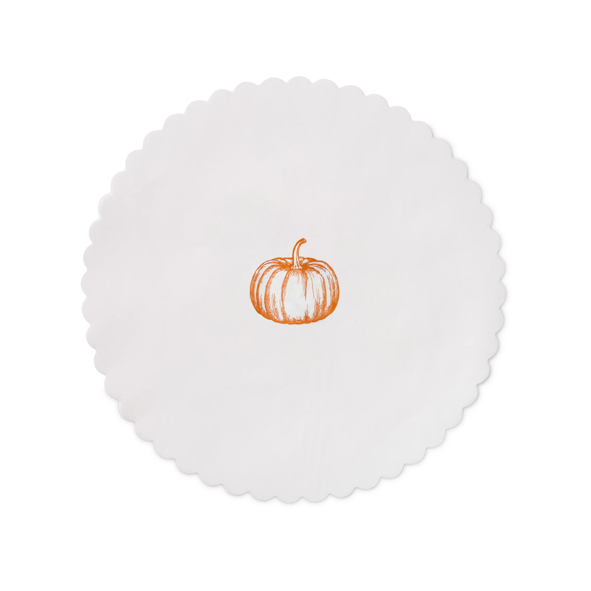 "Pumpkin Spice" Scalloped Flat Plate Liners