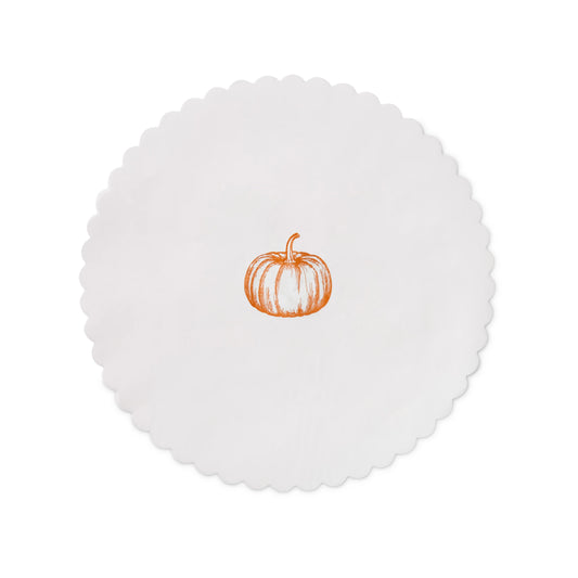 "Pumpkin Spice" Scalloped Flat Plate Liners