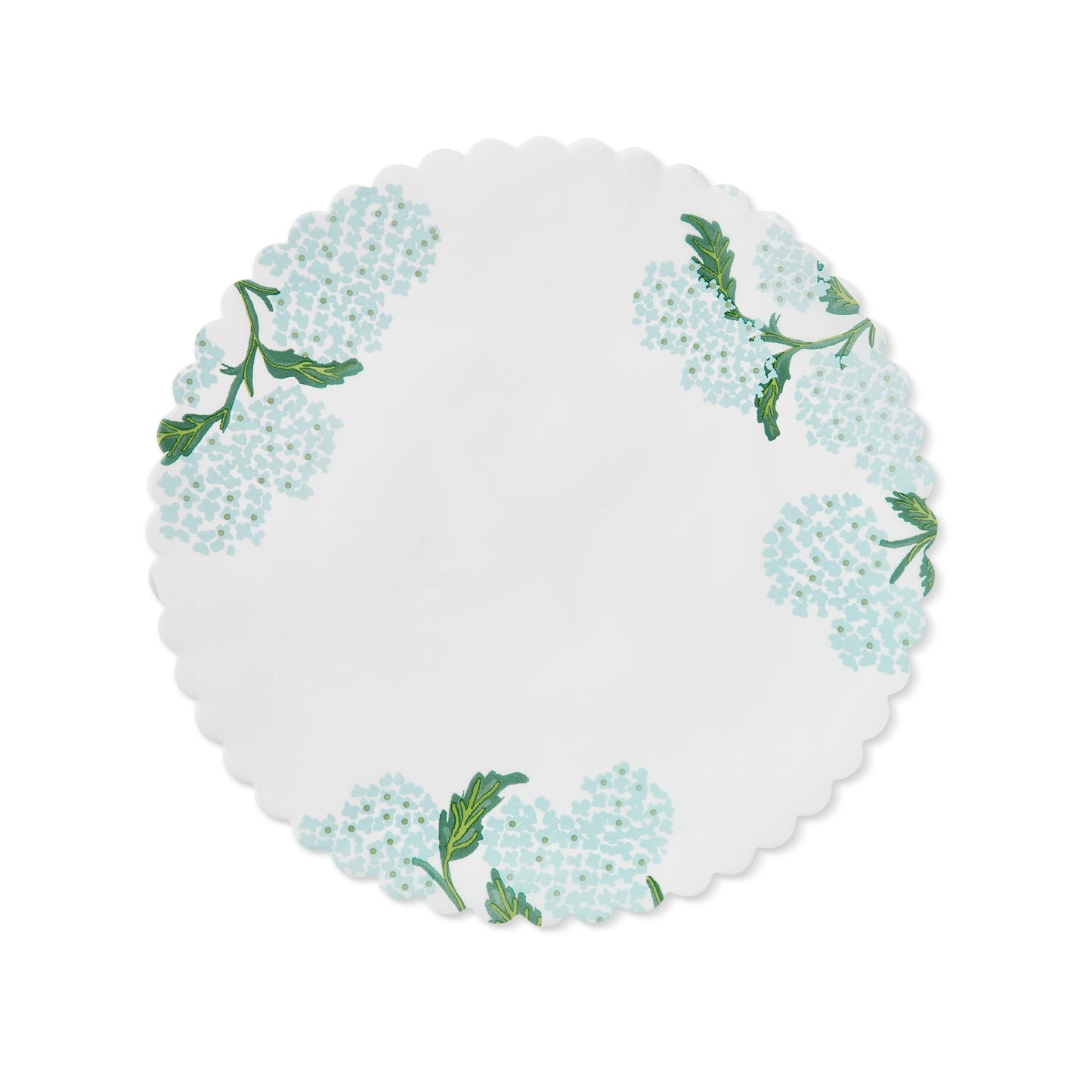Blue Hydrangea Scalloped Edge Plate Liners