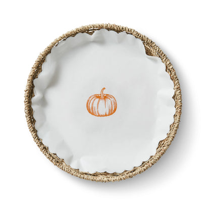 "Pumpkin Spice" Scalloped Flat Plate Liners