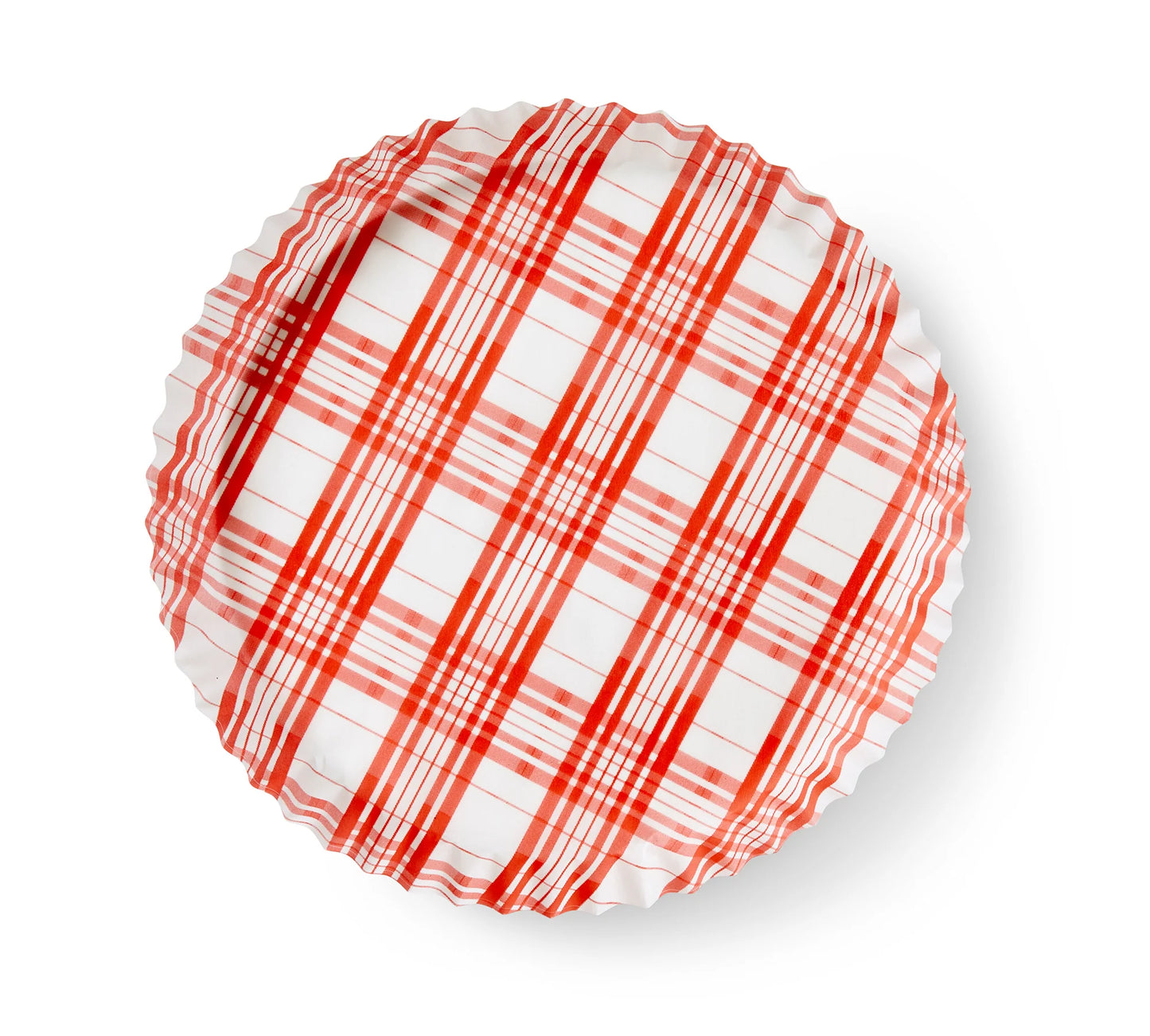 Red Plaid Preformed Plate Liners