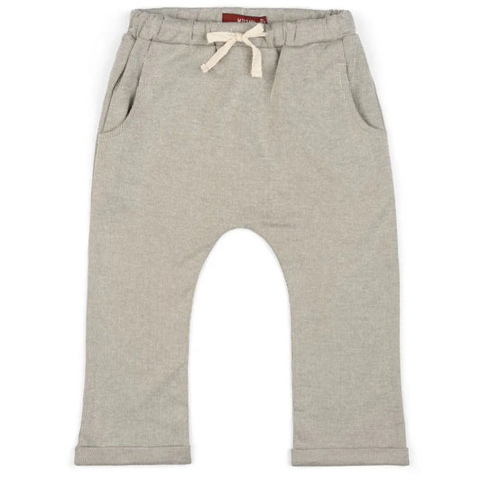 Milkbarn Organic Jogger Grey Pinstripe 12-18 Month