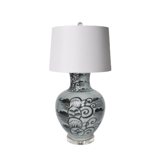 Lamp Black Wildflower Vase Acrylic Base