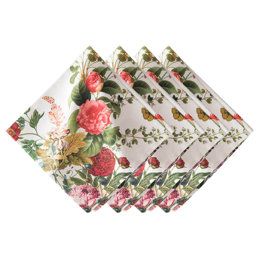 Juliska Field of Flowers White Napkins (Set of 4)