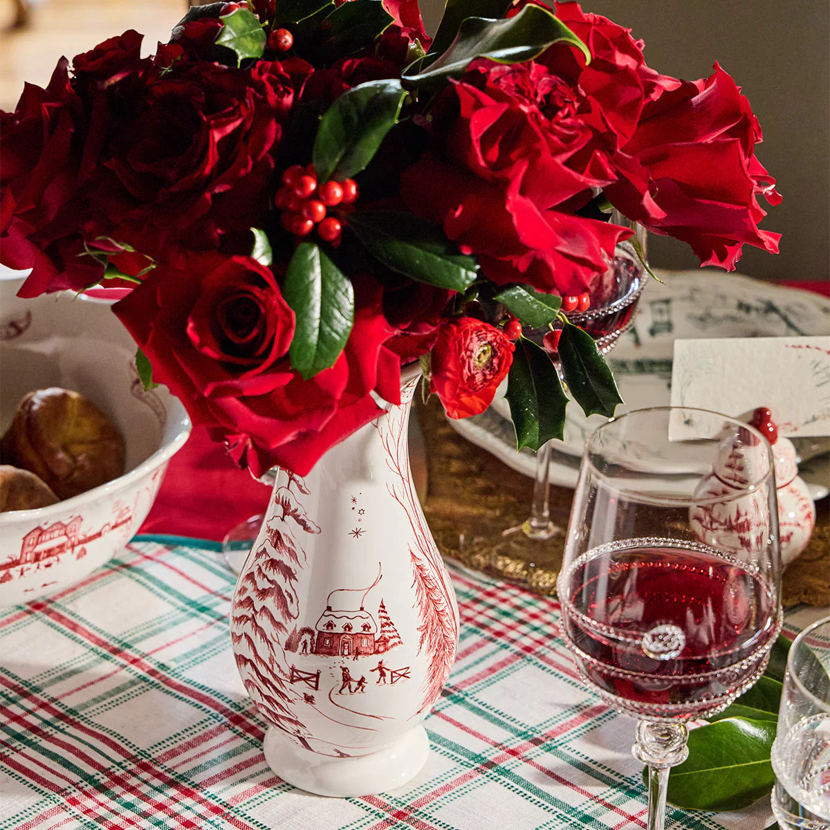 Juliska Country Estate Winter Frolic Ruby 9" Vase