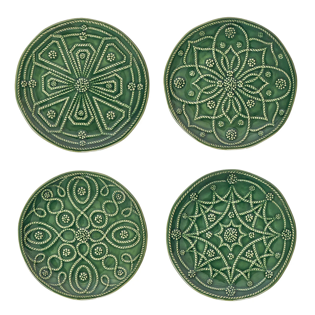 Juliska Jardins Du Monde Basil Side/Cocktail Plates (Assort. Set of 4)