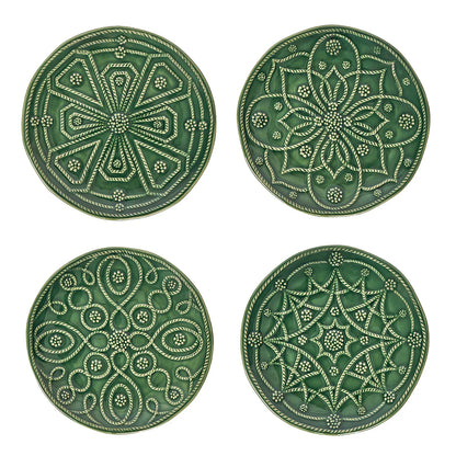 Juliska Jardins Du Monde Basil Side/Cocktail Plates (Assort. Set of 4)