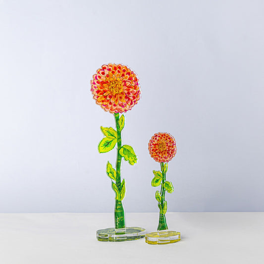 Spotted Dahlia Small Acrylic Flower