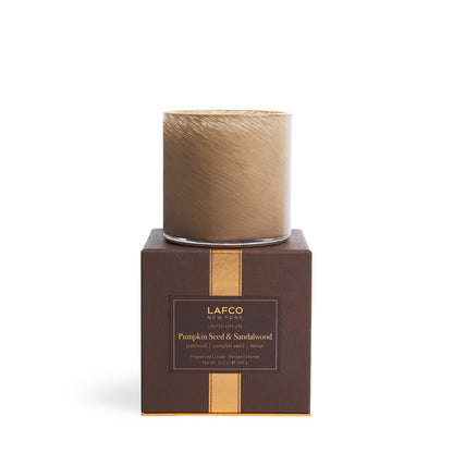Pumpkin Seed & Sandalwood 30 oz. 3-Wick Candle, LAFCO