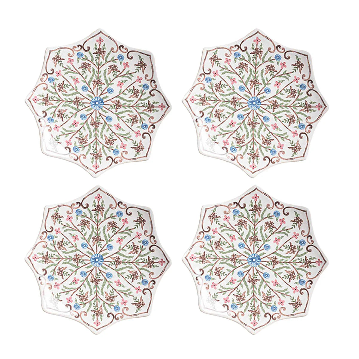 Juliska Villa Seville Chambray Scalloped Side/Cocktail Plates (Set of 4)