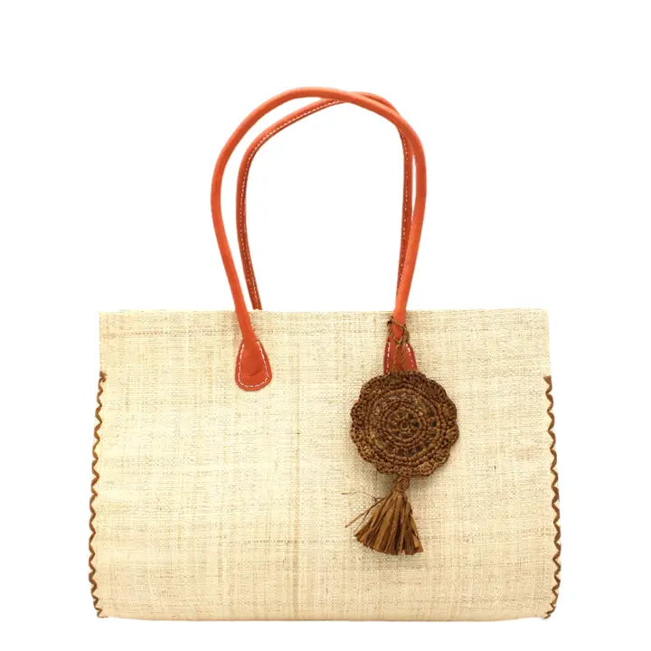 Monte Carlo Straw Bag with Dreamcatcher Tassel