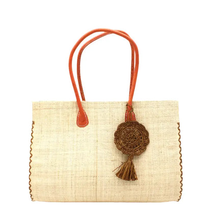 Monte Carlo Straw Bag with Dreamcatcher Tassel