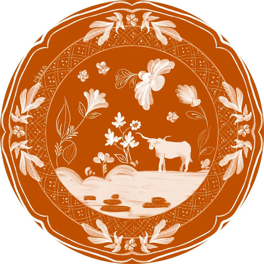 Orange Cow Paper Dinner Plates