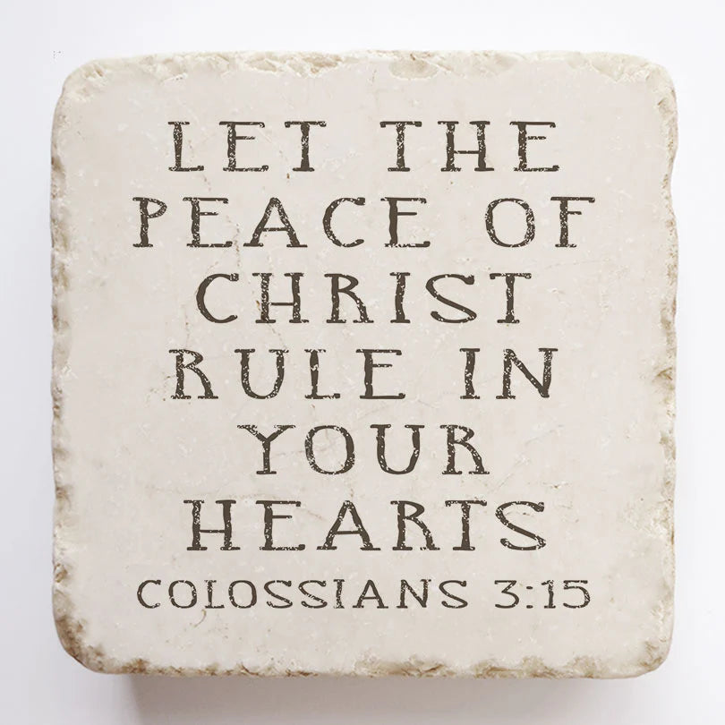 Colossians 3:15 Scripture Stone, Twelve Stone Art