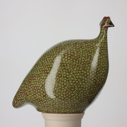Guinea Fowl Green Spotted Bordeaux