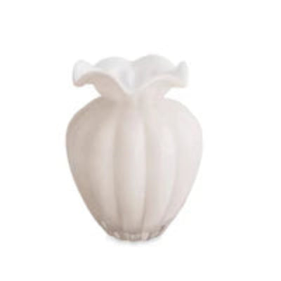 Small Cream Glass Vento Vase