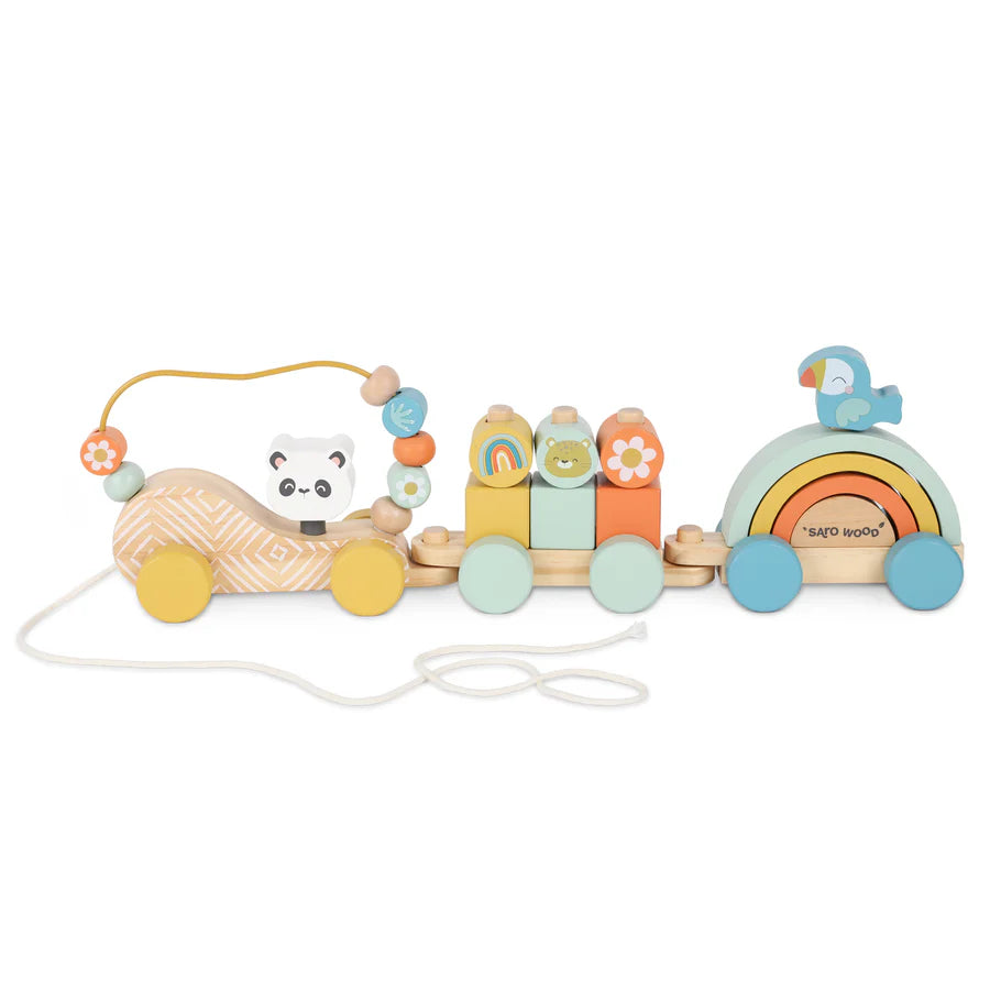 Wooden Multi-Activity Wild Party Train