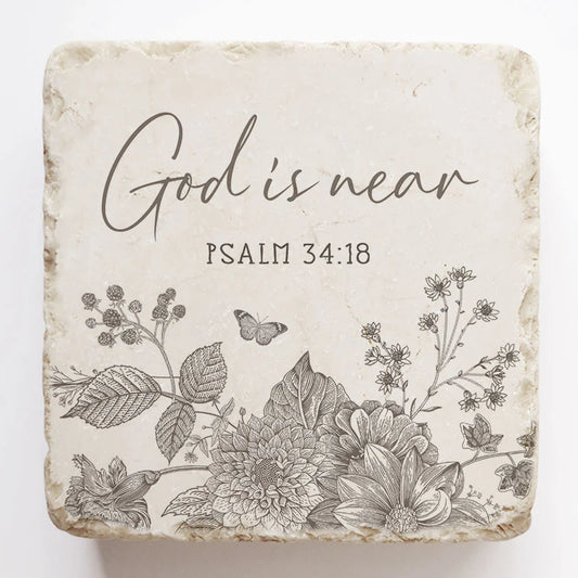 Psalm 34:18 Scripture Stone, Twelve Stone Art