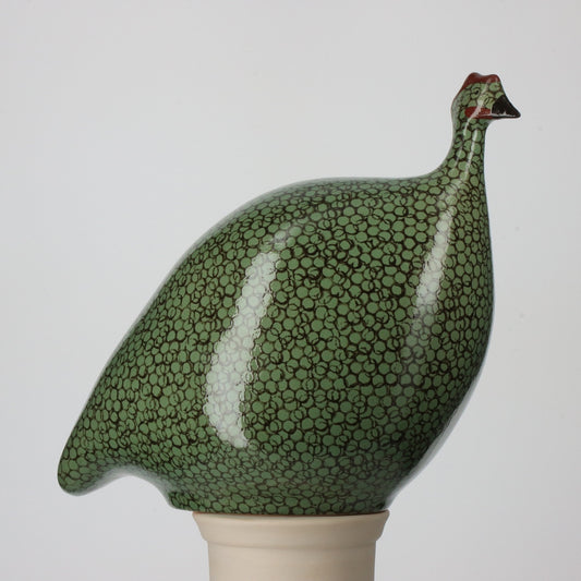 Guinea Fowl Green Spotted Black