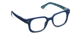 Peeper's Reading Glasses Glossary in Navy / Plaid