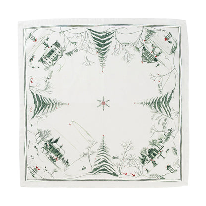 Juliska Country Estate Winter Frolic Evergreen Napkins, Set of 4