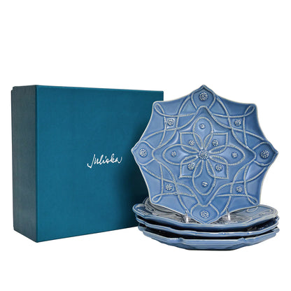 Juliska Jardins du Monde Chambray Dessert/Salad Plates (Assort. Set of 4)