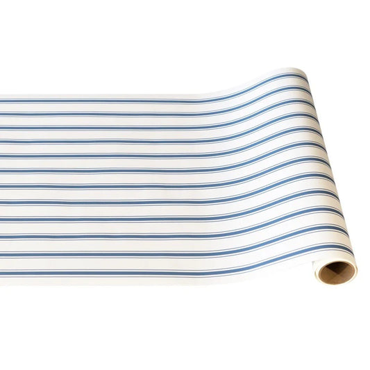 Cornflower Blue Linen Stripe Runner