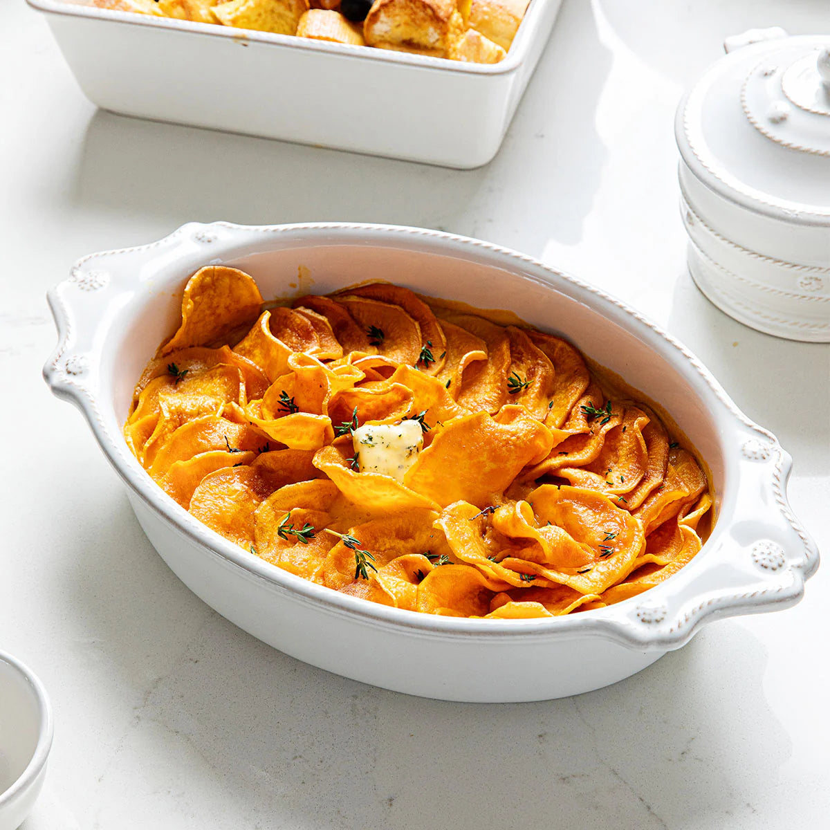 Juliska Berry & Thread Whitewash 13" Oval Baker