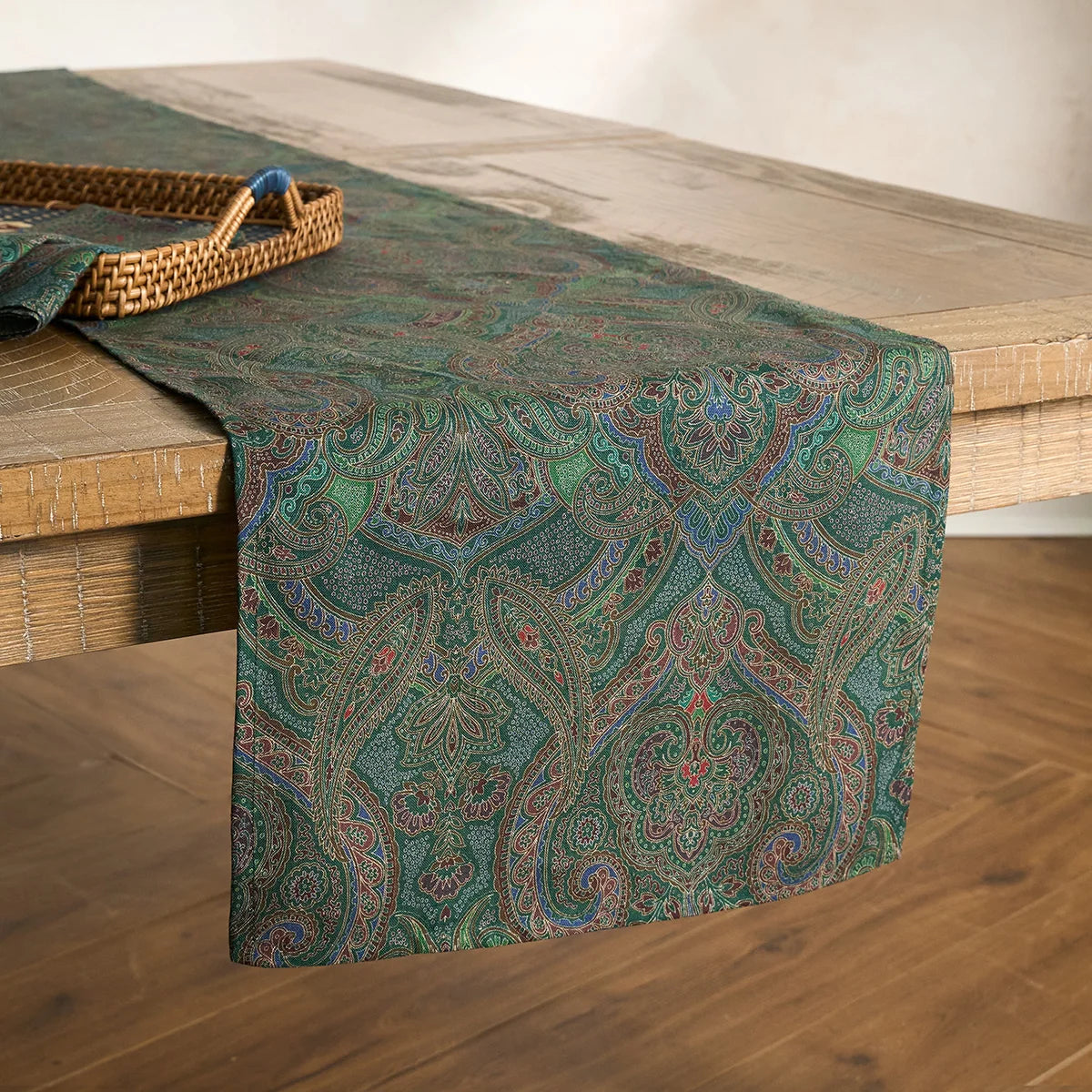 Juliska Paisley Evergreen 18" x 90" Table Runner