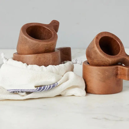 French Bistro Wooden Measuring Cup Set