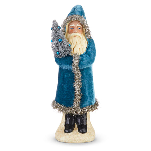 Blue Velvet Santa 12"