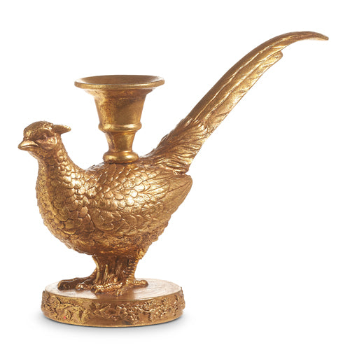 Pheasant Candlestick 12"